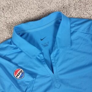 NEW Nike Dri Fit XL Pepsi Embroidered Womens Blue Polo Shirt